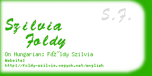 szilvia foldy business card